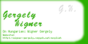 gergely wigner business card